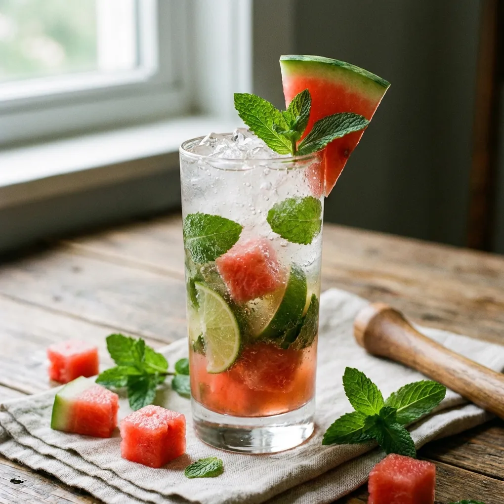 Arbuzowe mojito – wersja alkoholowa i bezalkoholowa